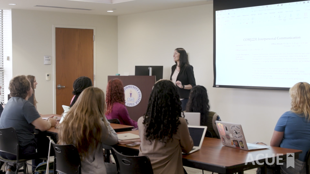 A professor addressing the class.